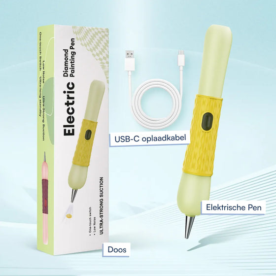 Elektrische Diamond Painting Pen Slim Geel