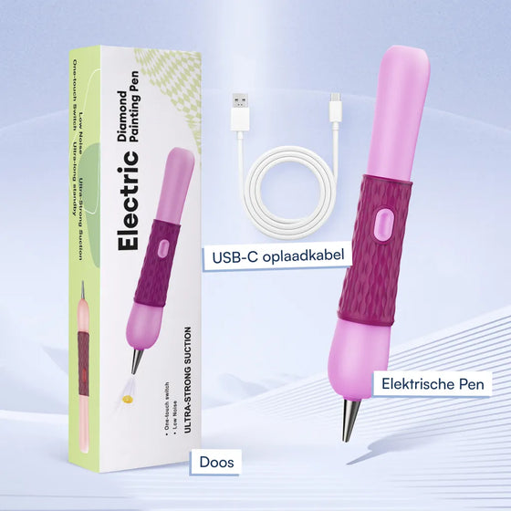 Elektrische Diamond Painting Pen Slim Paars
