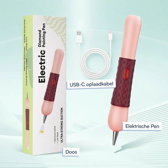 Elektrische Diamond Painting Pen Slim Roze