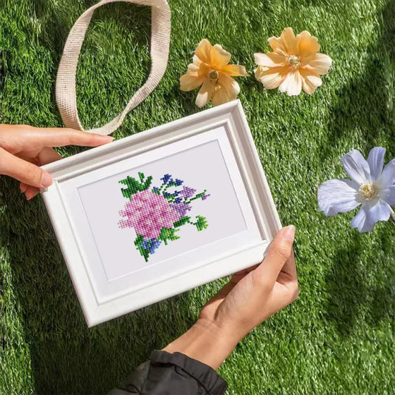Bloemen Mini Diamond Painting - Kleurrijke Vibes set (12 Stuks) - Diamond Painting Pro