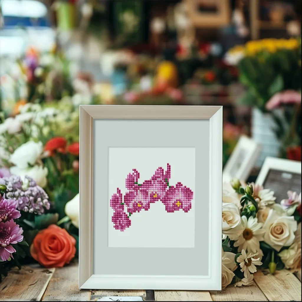 Bloemen Mini Diamond Painting - Kleurrijke Vibes set (12 Stuks) - Diamond Painting Pro