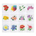 Bloemen Mini Diamond Painting - Kleurrijke Vibes set (12 Stuks) - Diamond Painting Pro