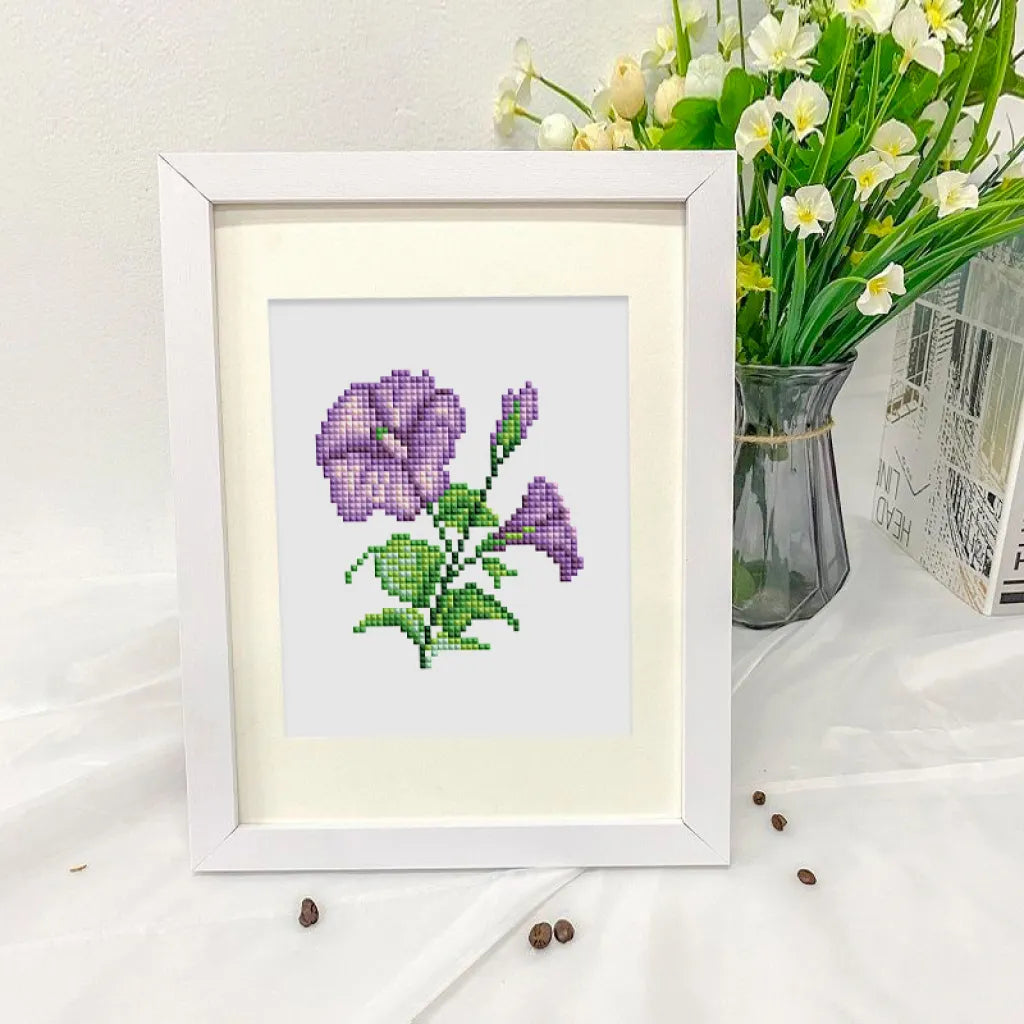 Bloemen Mini Diamond Painting - Kleurrijke Vibes set (12 Stuks) - Diamond Painting Pro