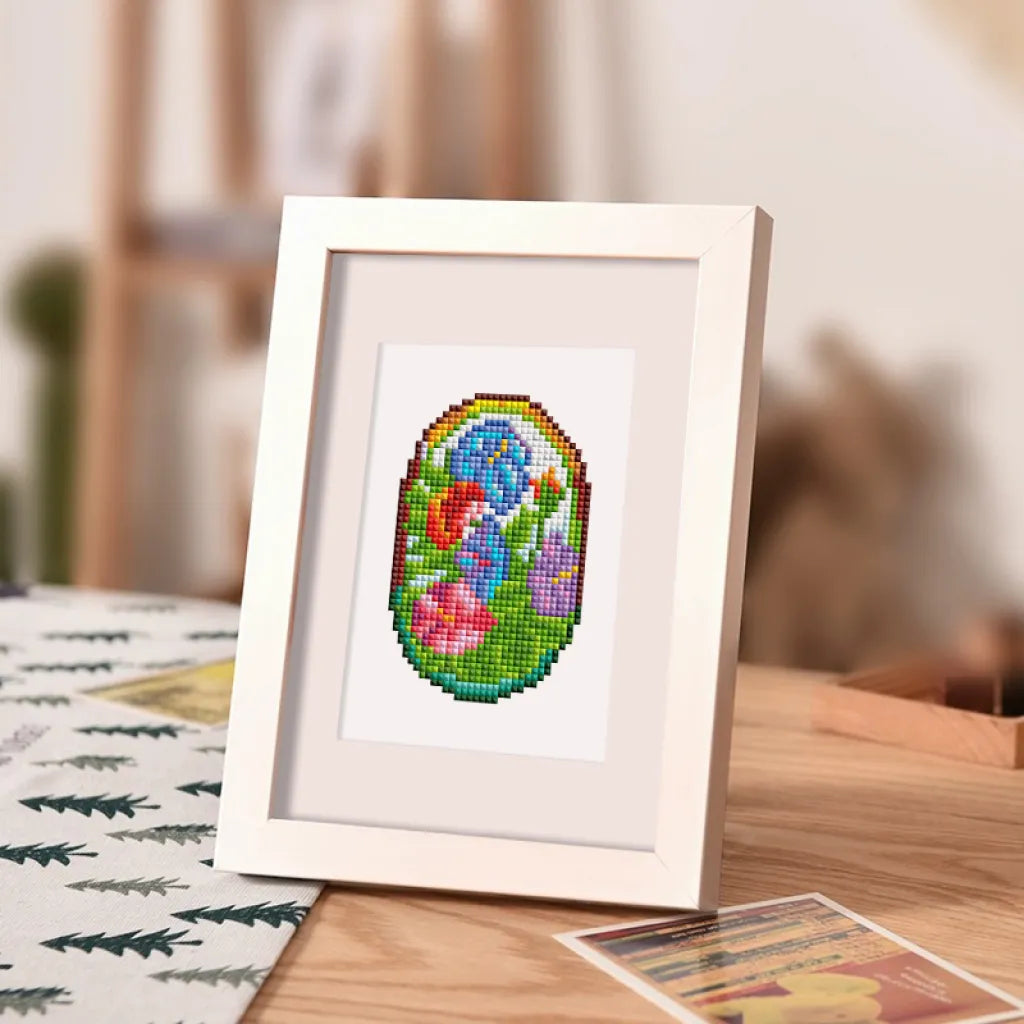 Bloemenraam Mini Diamond Painting set (12 stuks) - Diamond Painting Pro
