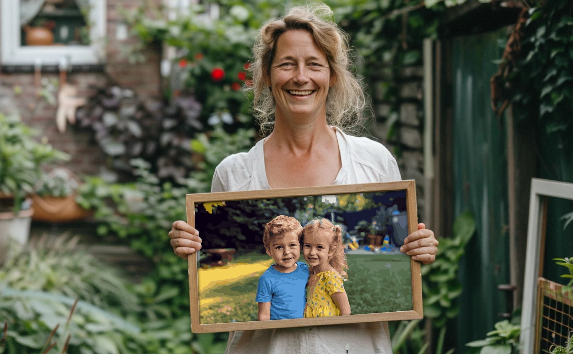Schilderen op nummer eigen foto