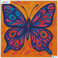 Diamond painting Abstracte vlinder vierkante stenen 30x30cm - kind