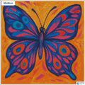 Diamond painting Abstracte vlinder vierkante stenen 40x40cm - kind