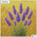 Diamond painting lavendel 30x30cm ronde steentjes - hema