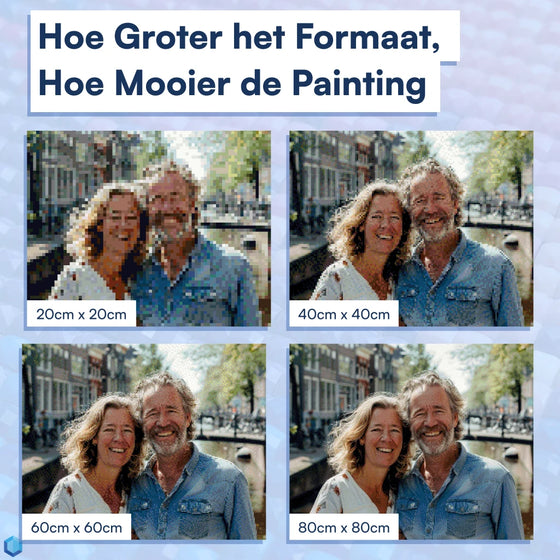 Diamond Painting Eigen Foto Maat