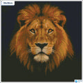 Diamond painting Majestueuze leeuwenkop vierkante stenen 30x30cm - Nederland