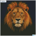 Diamond painting Majestueuze leeuwenkop vierkante stenen 40x40cm - Nederland