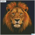 Diamond painting Majestueuze leeuwenkop vierkante stenen 50x50cm - Nederland