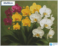 Diamond painting orchideeen 50x50cm vierkante steentjes - xenos