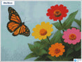 Diamond painting vliegende vlinder bij bloemen vierkante stenen 30x40cm - hema