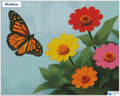 Diamond painting vliegende vlinder bij bloemen vierkante stenen 40x50cm - hema
