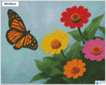 Diamond painting vliegende vlinder bij bloemen vierkante stenen 40x50cm - hema