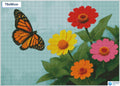 Diamond painting vliegende vlinder bij bloemen vierkante stenen 50x70cm - hema