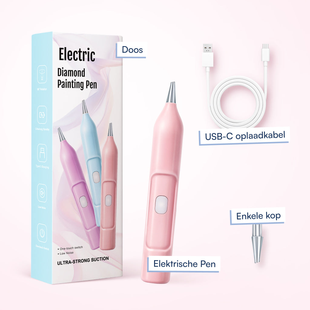 Elektrische diamond painting pen steentjes