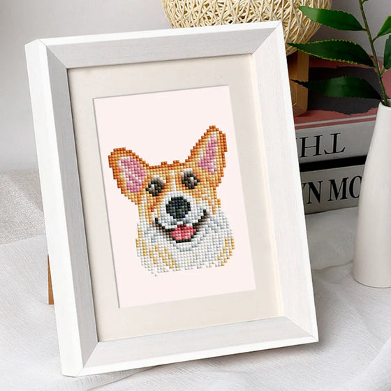 Honden Mini Diamond Painting set (12 stuks) - Diamond Painting Pro