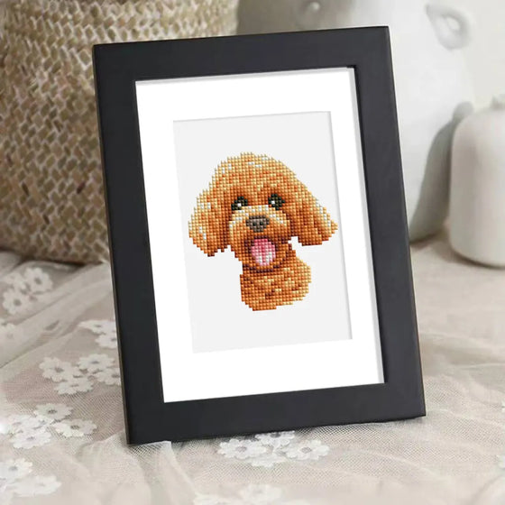 Honden Mini Diamond Painting set (12 stuks) - Diamond Painting Pro