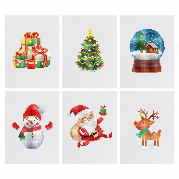 Kerst Mini Diamond Painting set (6 stuks) - Diamond Painting Pro