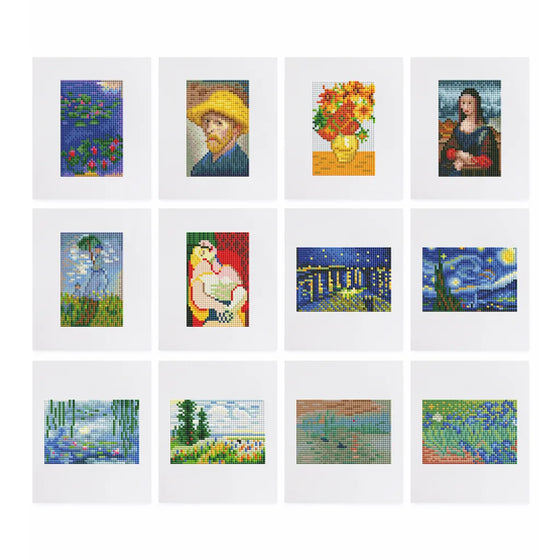 Kunstwerken Mini Diamond Painting set (12 stuks) - Diamond Painting Pro