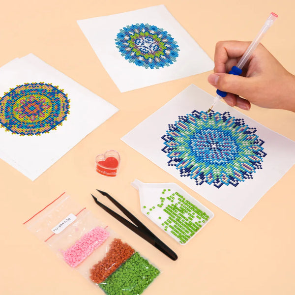 Mandala Mini Diamond Painting set (4 stuks) - Diamond Painting Pro