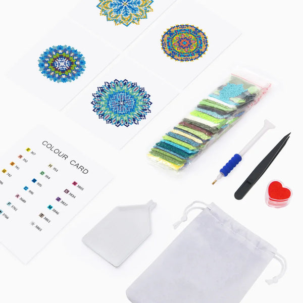 Mandala Mini Diamond Painting set (4 stuks) - Diamond Painting Pro