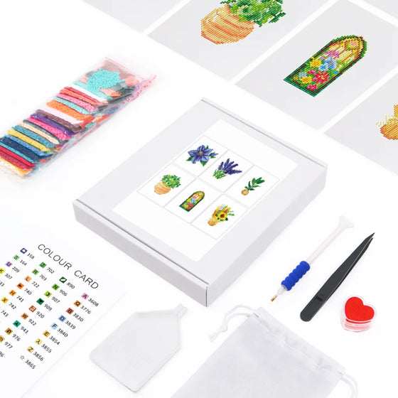 Mix Bloemen en Planten Mini Diamond Painting set (6 stuks) - Diamond Painting Pro