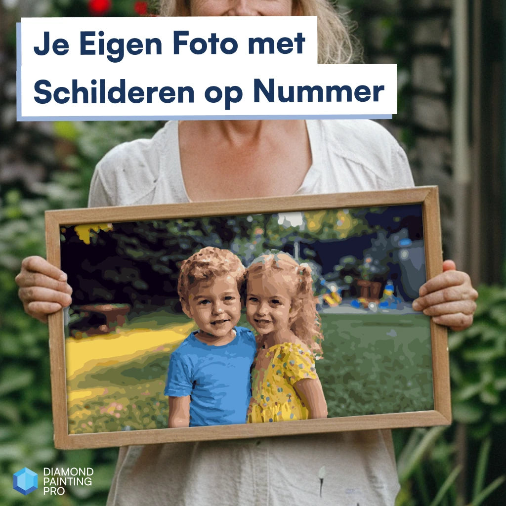 Schilderen op nummer eigen foto