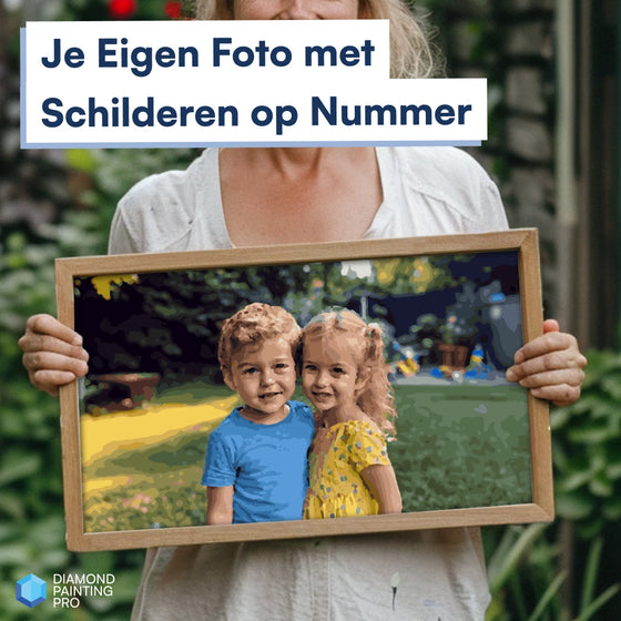 Schilderen op nummer eigen foto