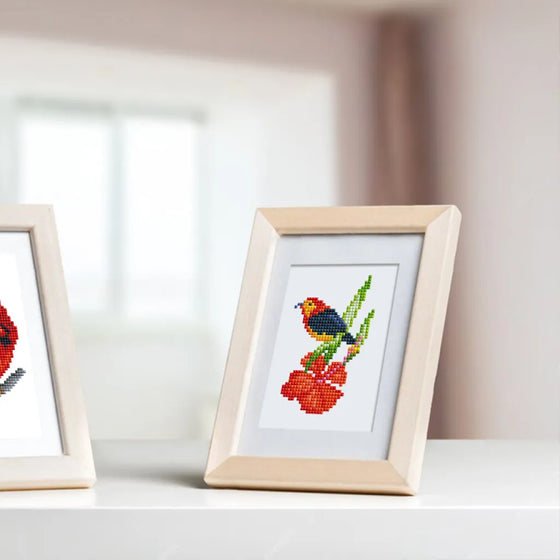 Vogels Mini Diamond Painting set (12 stuks) - Diamond Painting Pro