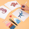 Zeedieren Mini Diamond Painting set (12 stuks) - Diamond Painting Pro
