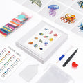 Zeedieren Mini Diamond Painting set (12 stuks) - Diamond Painting Pro