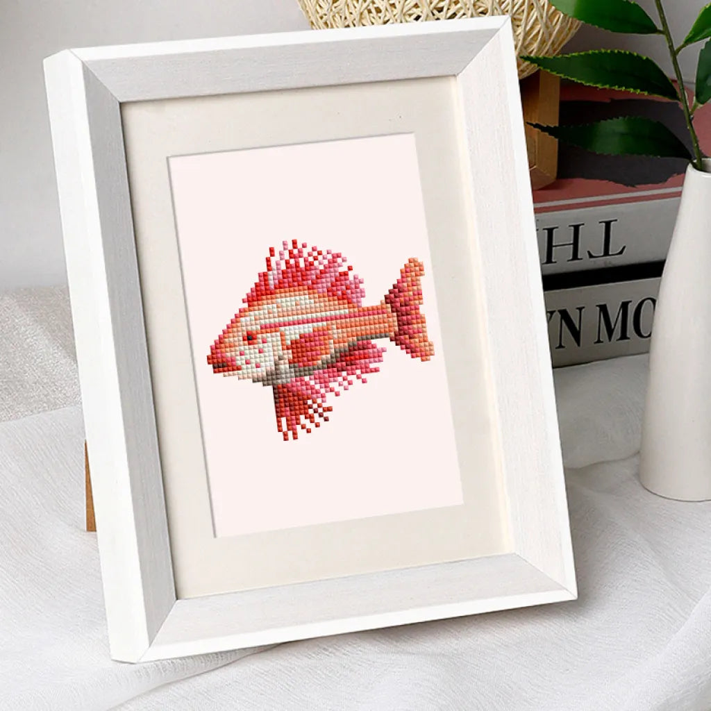Zeedieren Mini Diamond Painting set (12 stuks) - Diamond Painting Pro