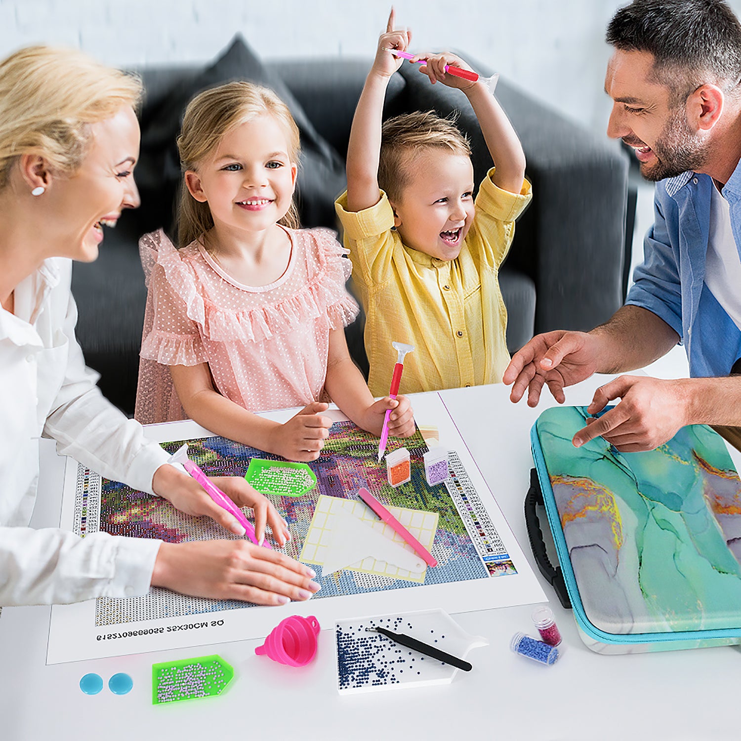 Mega Opberg Koffer met Accessoires - Diamond Painting Pro
